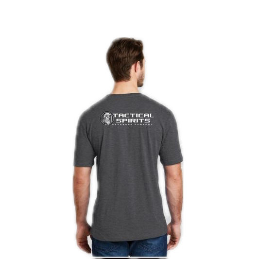 Mens Heathered Charcoal Tactical Spirits Crew Neck Tee
