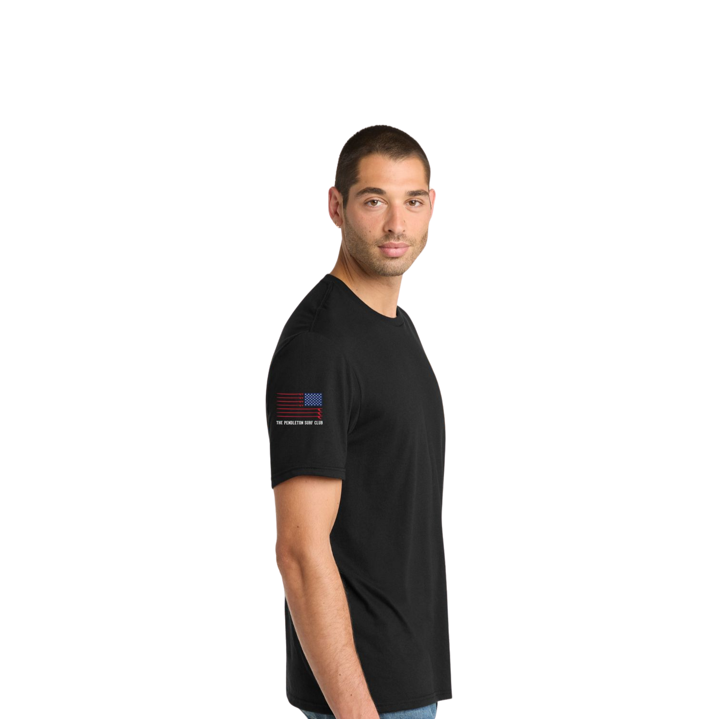 Mens Black Crew Neck Tee