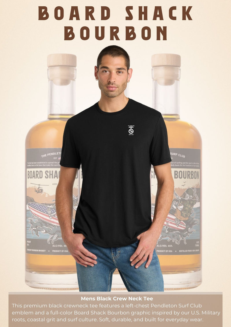 Mens Black Crew Neck Tee
