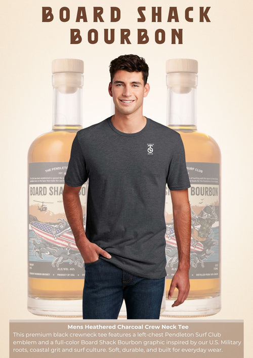 Mens Heathered Charcoal Crew Neck Tee