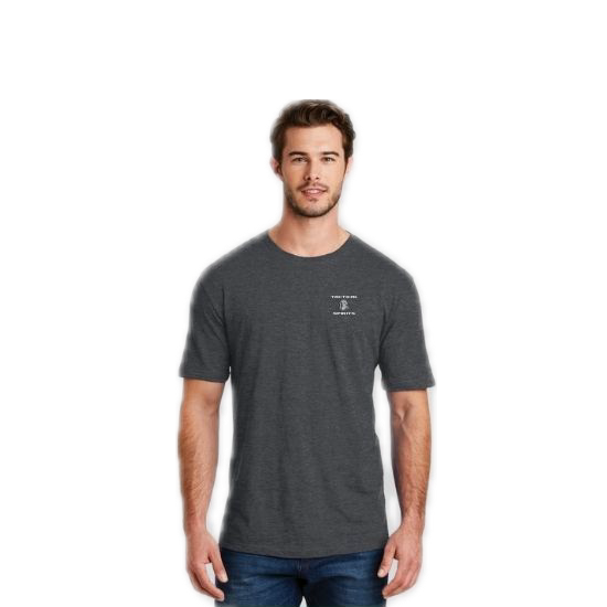 Mens Heathered Charcoal Tactical Spirits Crew Neck Tee