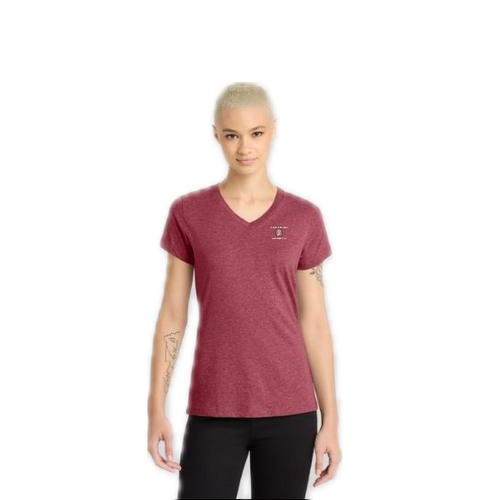 Womens Heathered Tactical Spirits Charcoal Red Shirt